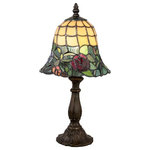 Dale Tiffany - Dale Tiffany STA18307 Walcott Rose, 1 Light Accent Lamp, Antique Brass - Our Walcott Rose Tiffany Accent Lamps vintage stylWalcott Rose 1 Light Antique Brass Hand R *UL Approved: YES Energy Star Qualified: n/a ADA Certified: n/a  *Number of Lights: 1-*Wattage:60w E12 Candelabra Base bulb(s) *Bulb Included:No *Bulb Type:E12 Candelabra Base *Finish Type:Antique Brass