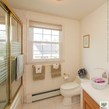 New Double Hung Window in Lovely Bathroom - Renewal by Andersen NJ / NYC