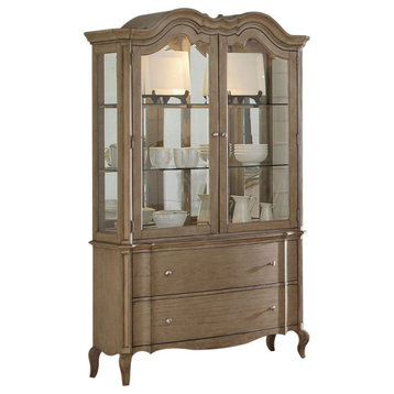 Acme Hutch and Buffet in Antique Taupe Finish 66054
