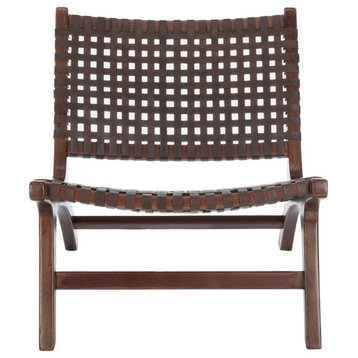 Safavieh Luna Accent Chair, Brown/Brown