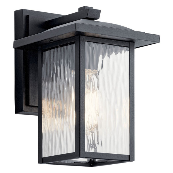 Kichler Capanna 1 Light Outdoor Wall Sconce in Textured Black