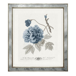 Imperial Flowers Blue & Grey - Print 5 - Artwork