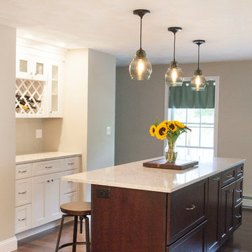 Modern Chantilly Kitchen & Bar Remodel with Cordovan brushed black glaze Island