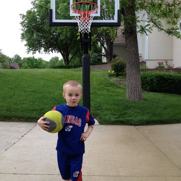 Josh C's Pro Dunk Silver Basketball System on a 30x20 in Shawnee, KS