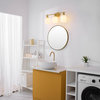Cannes 3-Light Matte Brass Vanity Light with Opal Glass Shades
