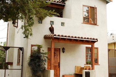 Example of a tuscan exterior home design in Los Angeles