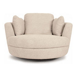 Snuggle&reg; Swivel Chair - Fabric - Chic Orson Almond - Furniture