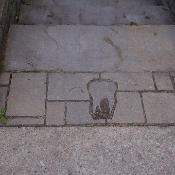 Saw cut brand logo