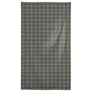Dark Gray Plaid 58x102 Tablecloth
