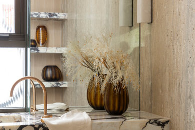 Inspiration for a contemporary powder room in Sydney.