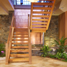 entry way floating stairs