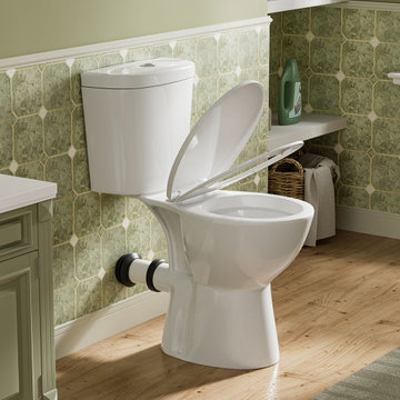 ELEMAZ 19" Tall Toilet | ADA Height Toilet Rear Discharge