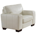 Jane home - Kimberlly Leather Craft Chair, Ivory White - A comfy piece with retro flair, the Kimberlly Armchair makes a great addition to a contemporary living space. With super plush cushions and soft white leather upholstery, this strikes strikes the perfect balance between comfort and aesthetics. Pair with the matching loveseat for a cohesive look.
