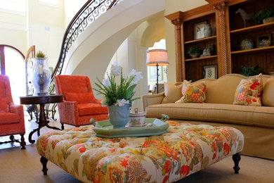 Photo of a mediterranean living room in Tampa.