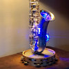 Saxophone Table Lamp & Blue Night Light with 10" Tambourine Base