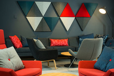 Inspiration for a contemporary home design remodel in West Midlands