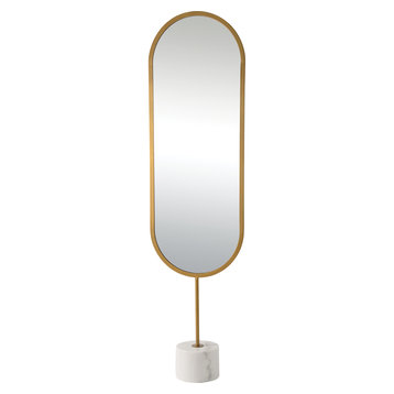 Renwil Taio Iron Oval Mirror With Antique Brass Finish MT2341