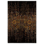 Chandra Rugs - Spring Hand-Tufted Rug, Black/Gold/Burgundy/Taupe/Brown/Gray 7'9"x10'6" - Chandra Rugs Spring Hand-tufted Contemporary Rug Rectangular Black/Gold/Burgundy/Taupe/Brown/Gray 7'9"x10'6"