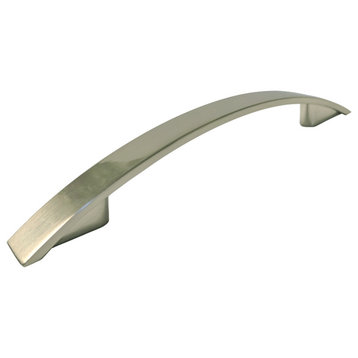 Satin Nickel Wide Arched Cabinet and Drawer Pull Style, 5"-128mm