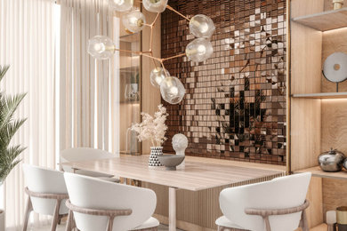 Trendy dining room photo in Hyderabad