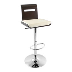 Viera Bar Stool - WENGE/CREAM - Bar Stools And Counter Stools
