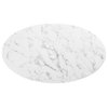 Lippa 48" Oval Artificial Marble Dining Table in White