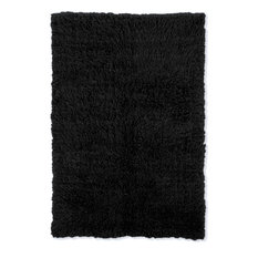 Linon Shag Flokati 6' x 9' Rectangle Area Rugs With Black Finish FLK-3AR0469