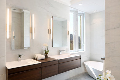 Large trendy bathroom photo in New York
