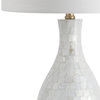 Josephine 26.5" Seashell LED Table Lamp, White