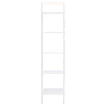 Susi 5 Tier Leaning Etagere/Bookcase White