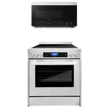 2-Piece Kitchen, 30" Over the Range Microwave and 30" Electric Range