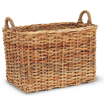 French Country Rattan Mud Room Basket