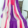 Onitiva - Violet Love Soft Coral Fleece Patchwork Throw Blanket (59"-78.7")