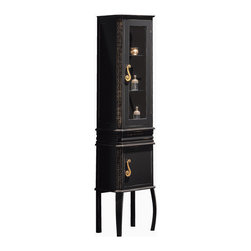 Macral London 17 and 3/4 inches. Linen cabinet. Black-golden patina - Products