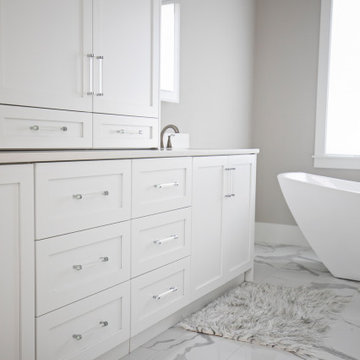 Classico new construction in Designer White & Cyberspace Grey on Cypress Cove