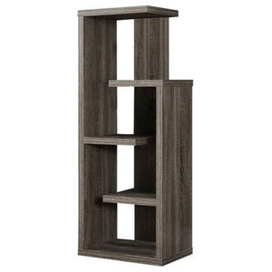 3 Shelf Folding Bookcase 14 Wide Transitional Bookcases By Atlin Designs 4 Shelf Accent Bookcase Dark Taupe