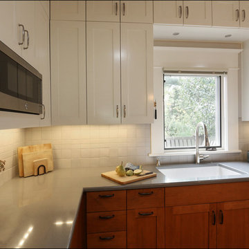 Cherry and White Custom Kitchen Remodel Council Crest Portland
