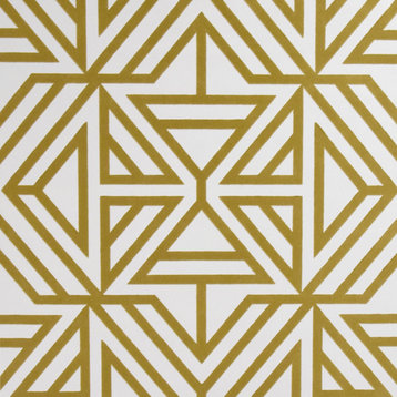 Helios Mustard Geometric Wallpaper Bolt