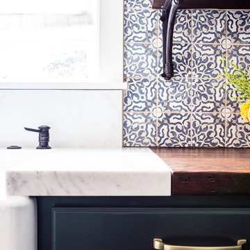 HGTV Modern Farmhouse Marine Blue Kitchen