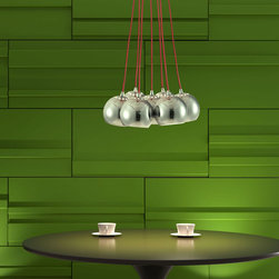 Zuo Kalise Ceiling Lamp Red - SKU: 50097 - Pendant Lighting