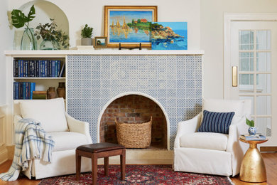 Inspiration for a coastal living room remodel in Minneapolis