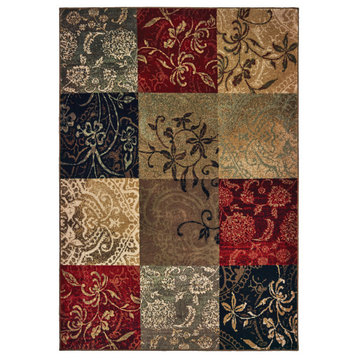 Oriental Weavers Laurel Collection Multi/Multi Floral Indoor Area Rug 5'3"X7'