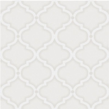 Riflessi Arabesque Hand Glazed Porcelain Tiles, Bianco, 8 Square Foot Box