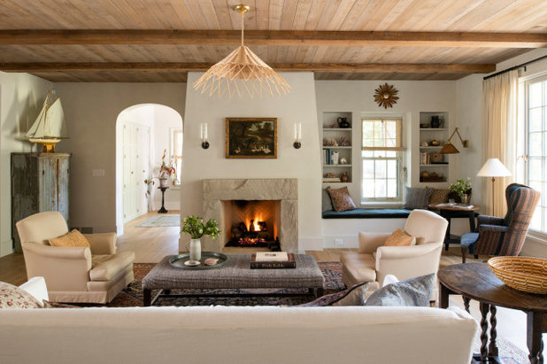 French Country Living Room by ORIJIN STONE, LLC