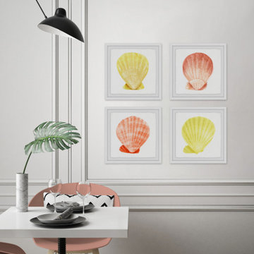 Sea Shells Wonder Quadriptych