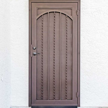 Royale Iron Security door with Every Other Twisted Pickets
