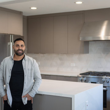 Saying goodbye to old cabinets and hello to a brand new kitchen.