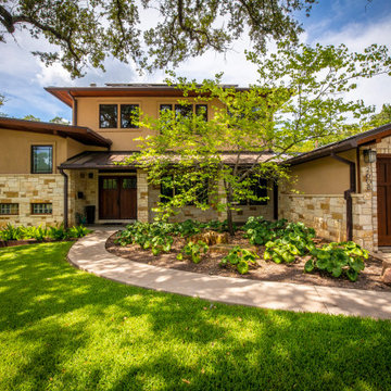 Great Oaks Austin Composite Deck with Custom Corten Screening
