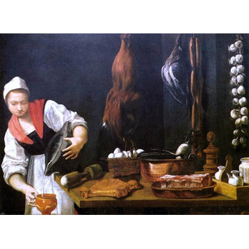 Andrea Commodi Young Woman in the Kitchen, 18"x27" Wall Decal