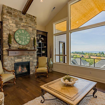 Great Room - The Overlook - Cascade Craftsman on Prune Hill